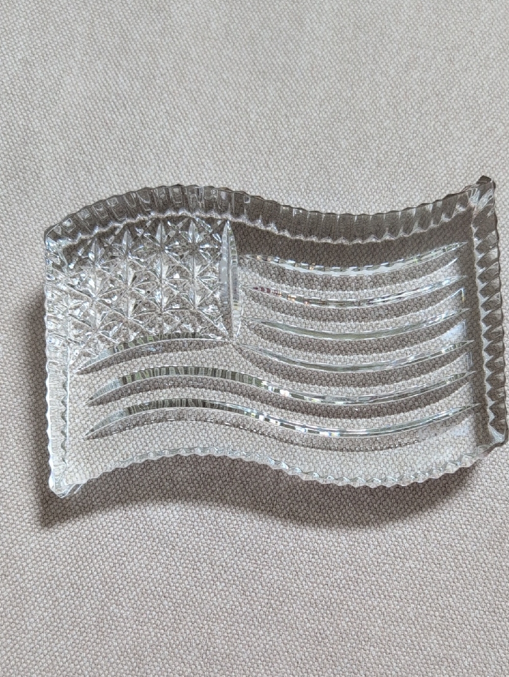 Waterford Crystal American Flag Paperweight